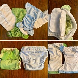 2 BumGenius Pocket diapers w double pads